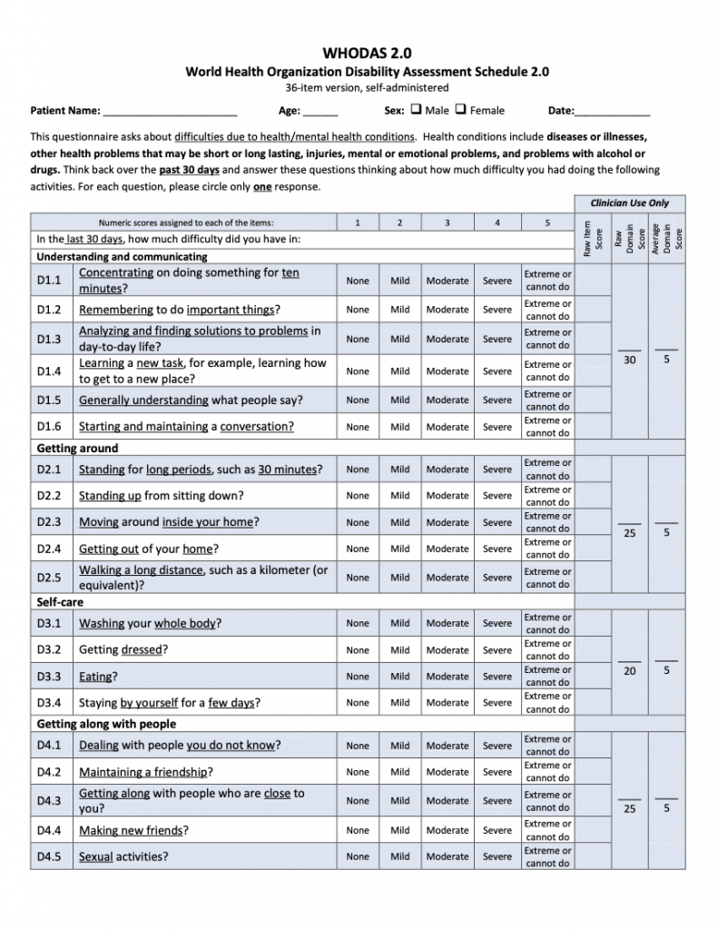 WHODAS_2 - World EMR