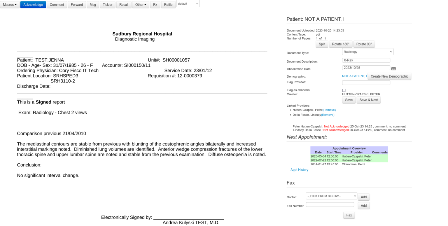 Incoming Documents Workflow - World EMR