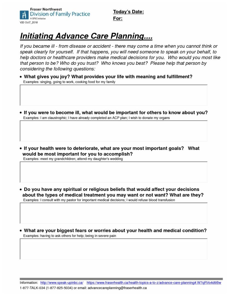 Substitute Decision Maker (SDM) Advance Care Planning eForm 2018