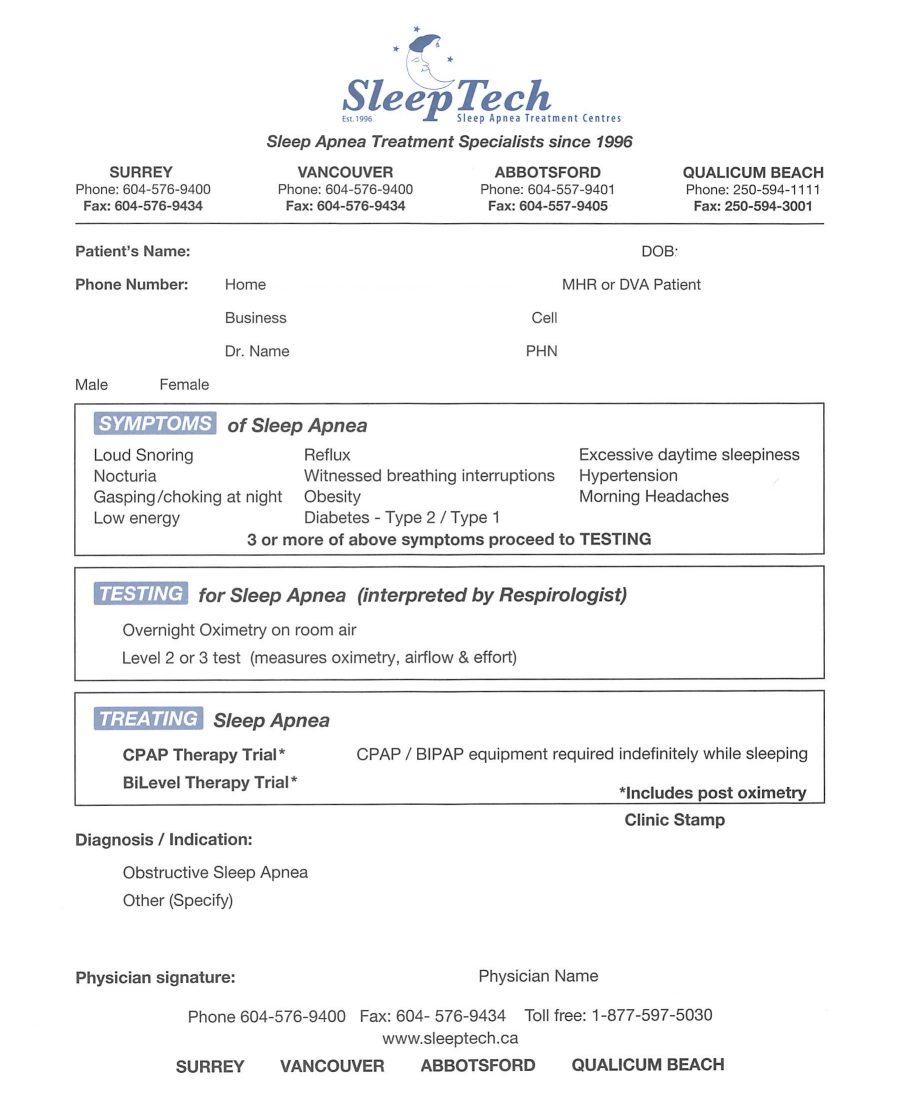 Sleeptech Referral eForm 2019