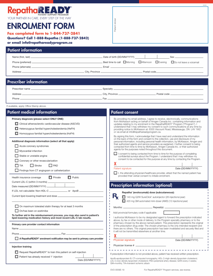 Repatha RepathaReady PSP Form 2020-11