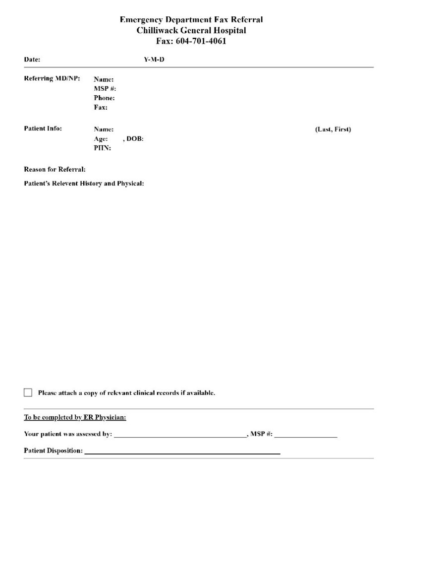 CGH ED Referral form