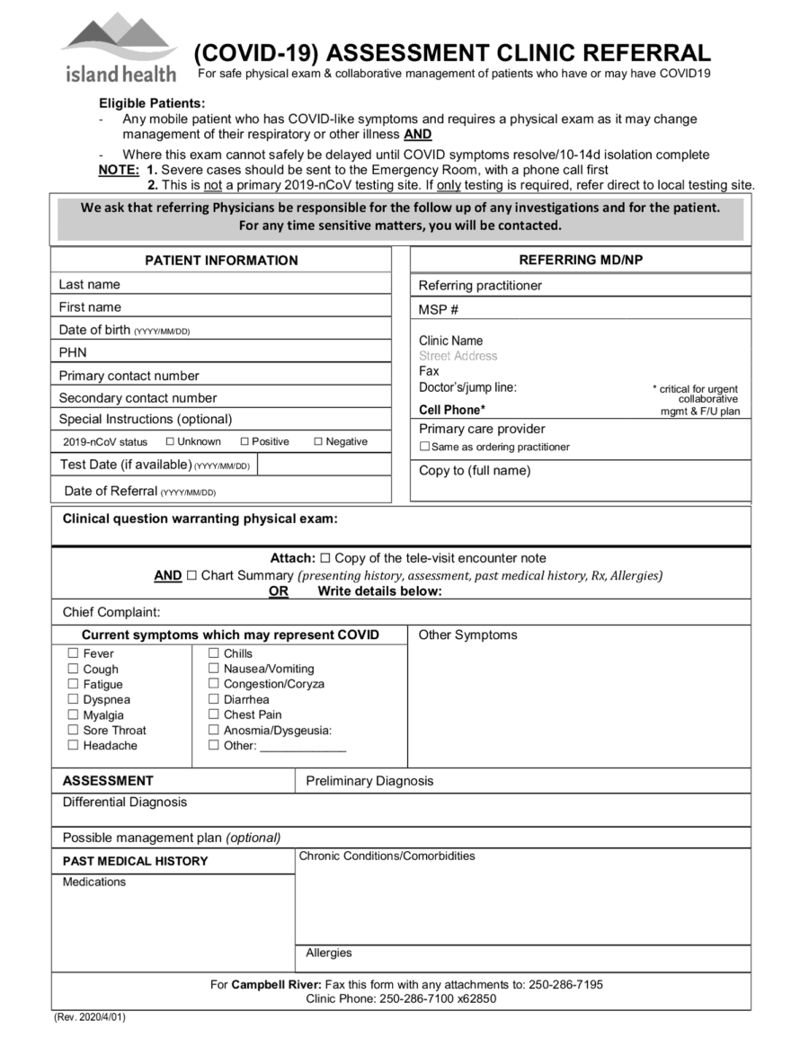 COVID-19 Clinic for Campbell River ( Vancouver Island Health Authority)