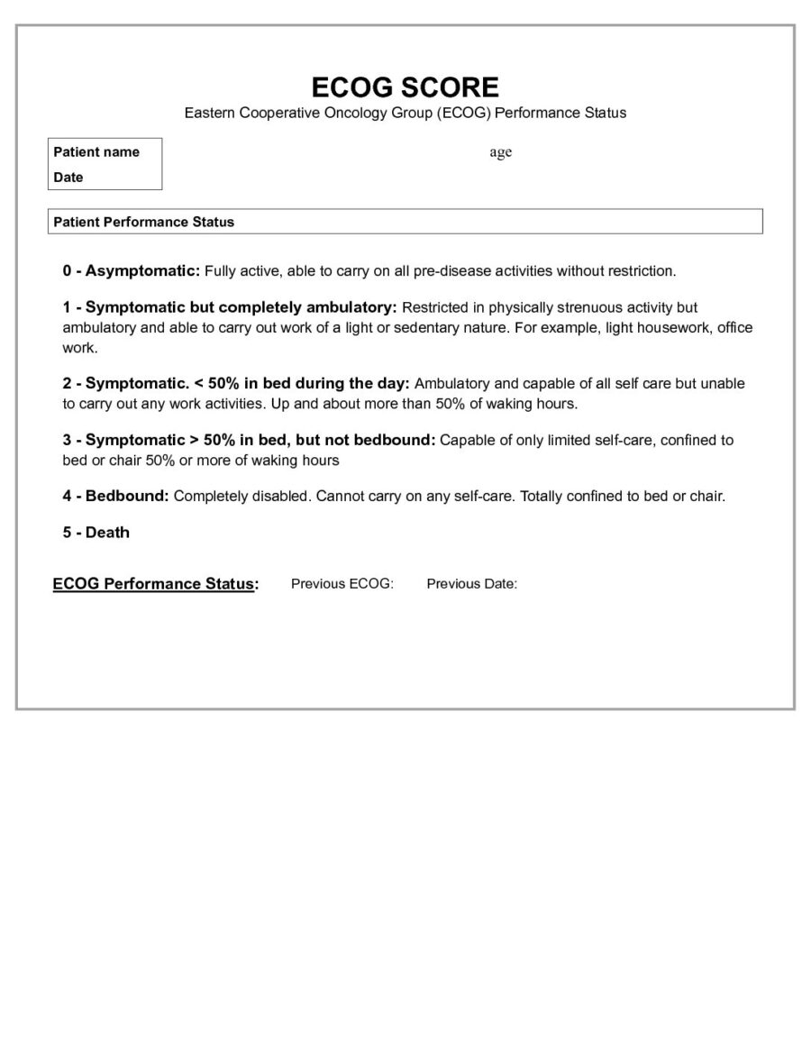 ECOG Performance Scale 2021