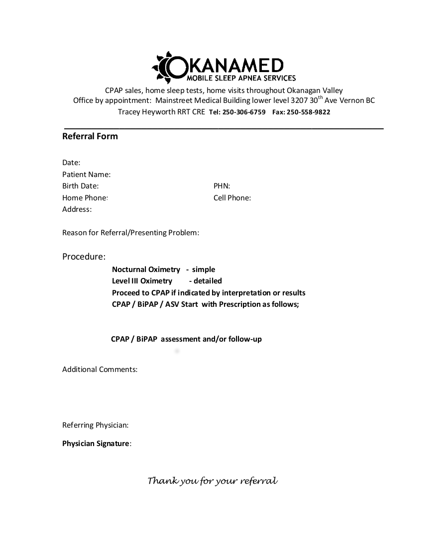 Okanamed mobile sleep apnea referral eForm 2018