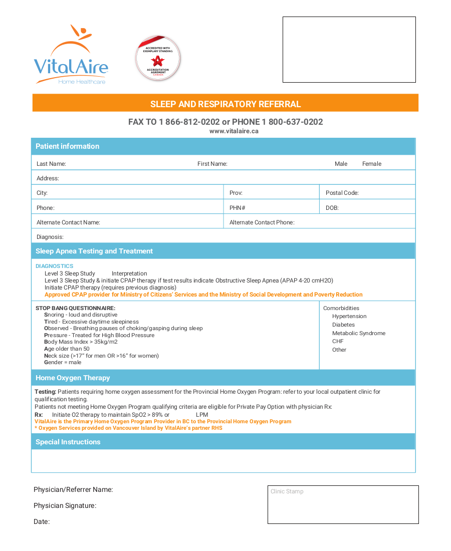 VitalAire BC Respiratory Care 2019