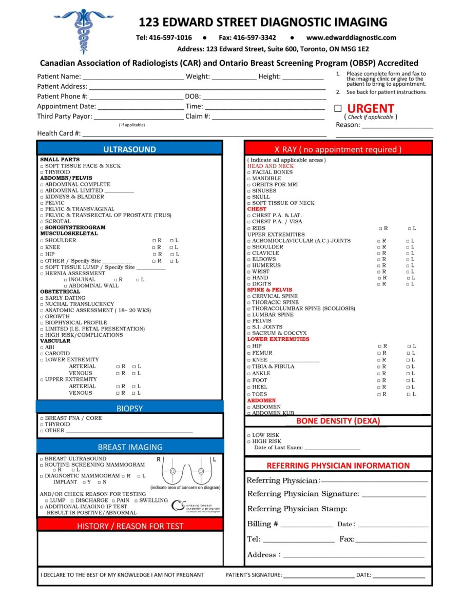 Edward Street Diagnostic Imaging eFORM